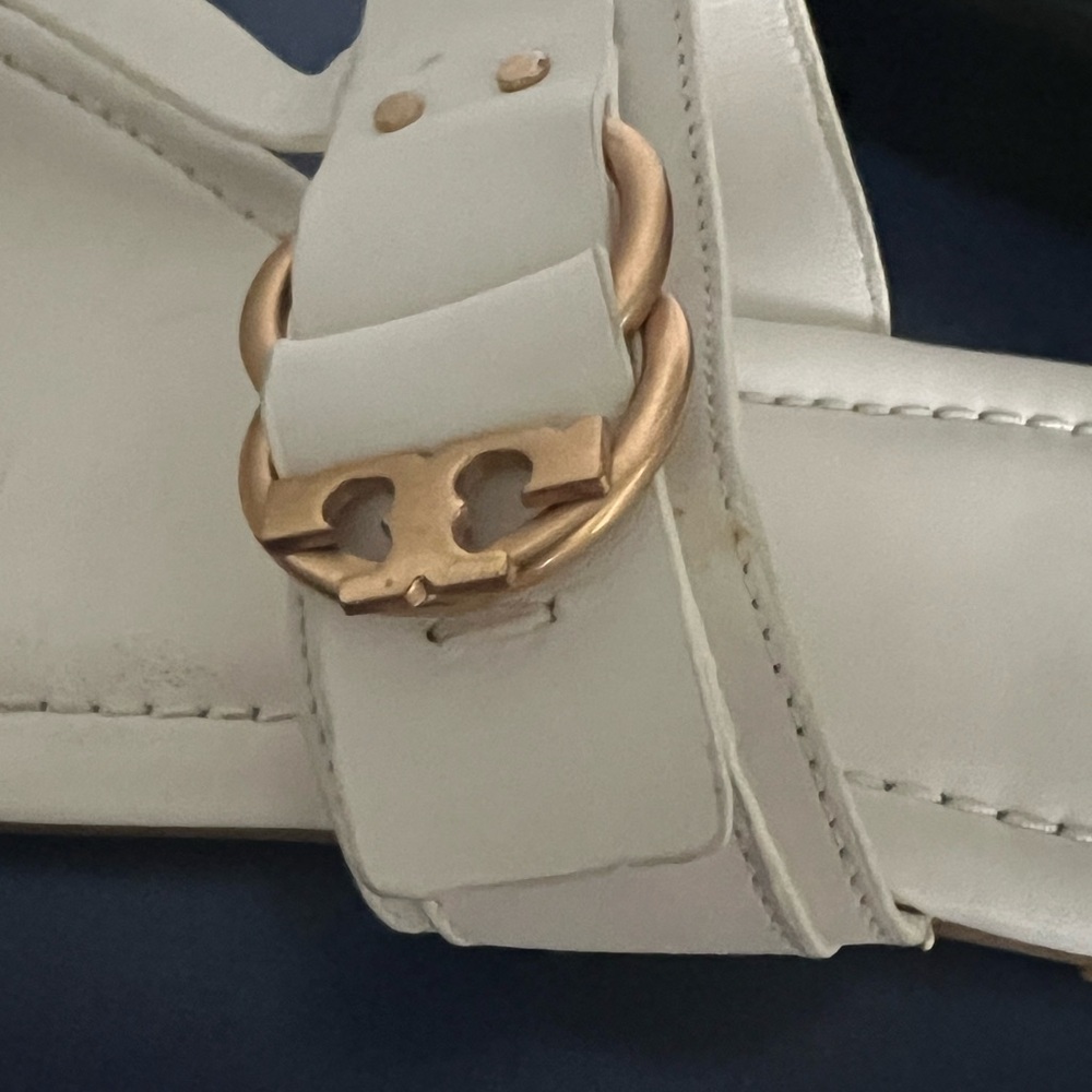 Tory Burch White and Gold Thong Sandals Women’s size 10 - Picture 5 of 5